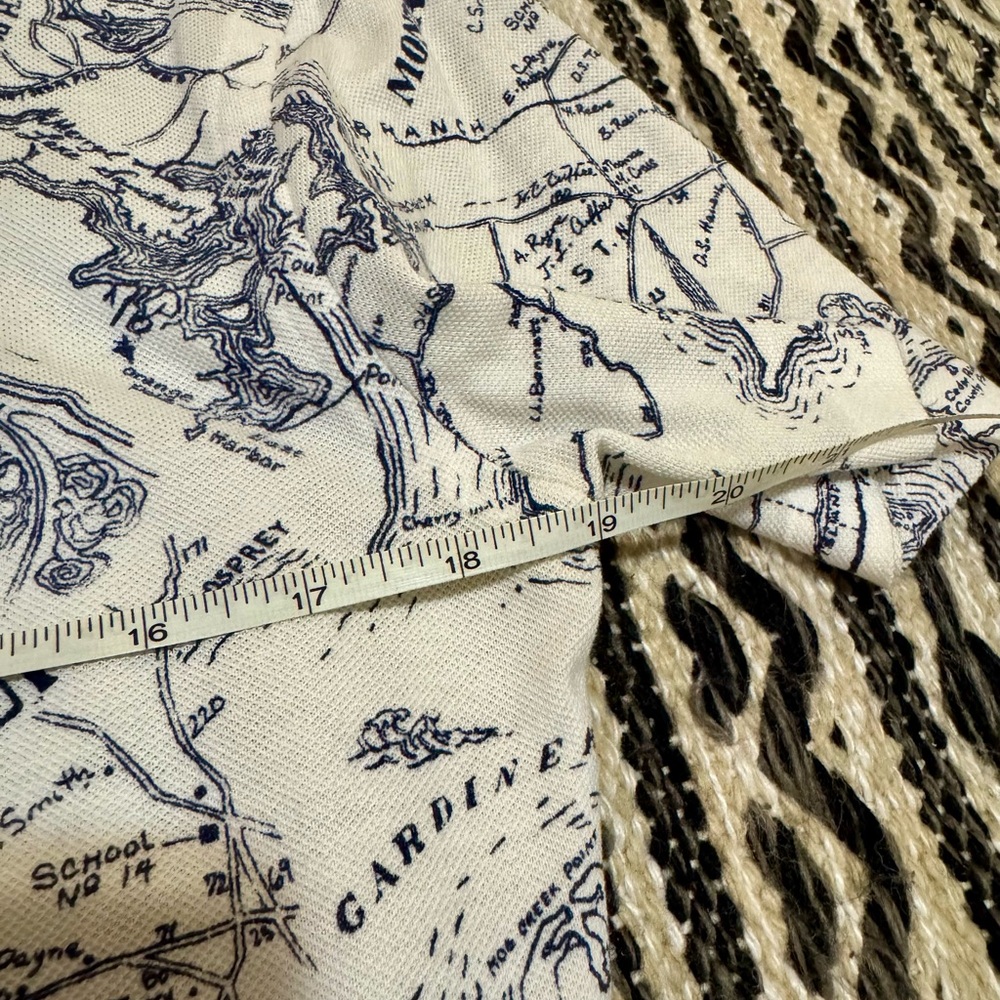 Ralph Lauren Navy and White Map Print Polo - Picture 4 of 4